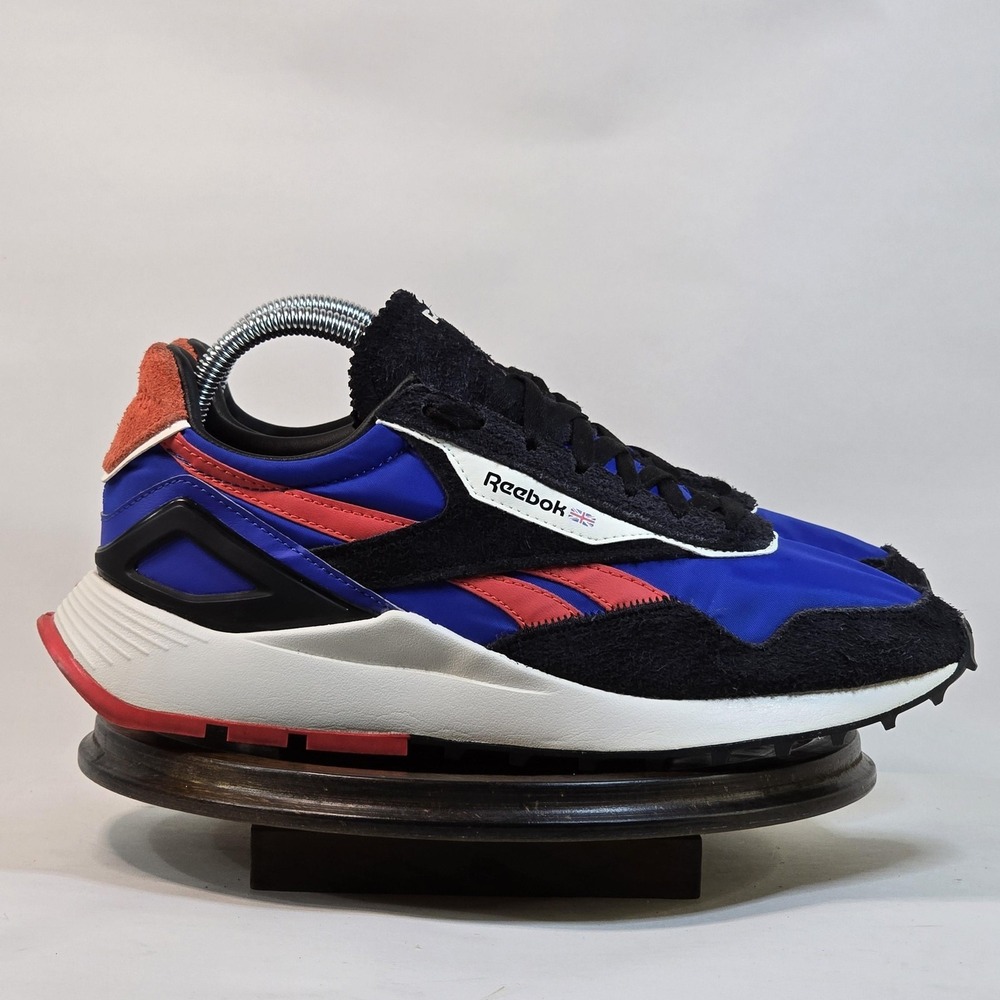 Reebok Classic Shoes Mens Size 8 Blue Black Red Retro Runner Suede Nylon GY0419